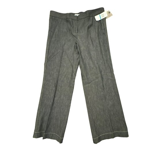 Calvin Klein The Hudson Gray Pants Size 16 Womens Cotton Trousers New NWT - Picture 3 of 5